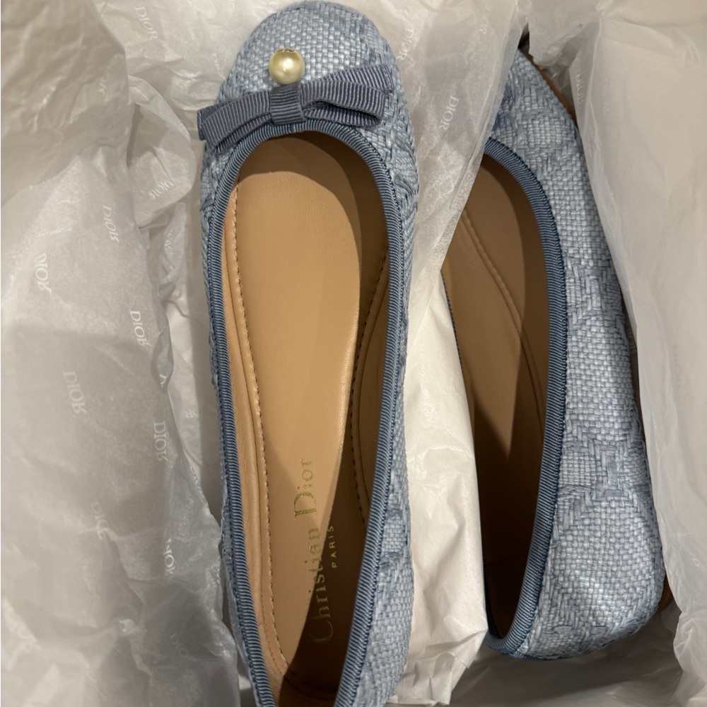 Dior Women's Blue Ballet Flats